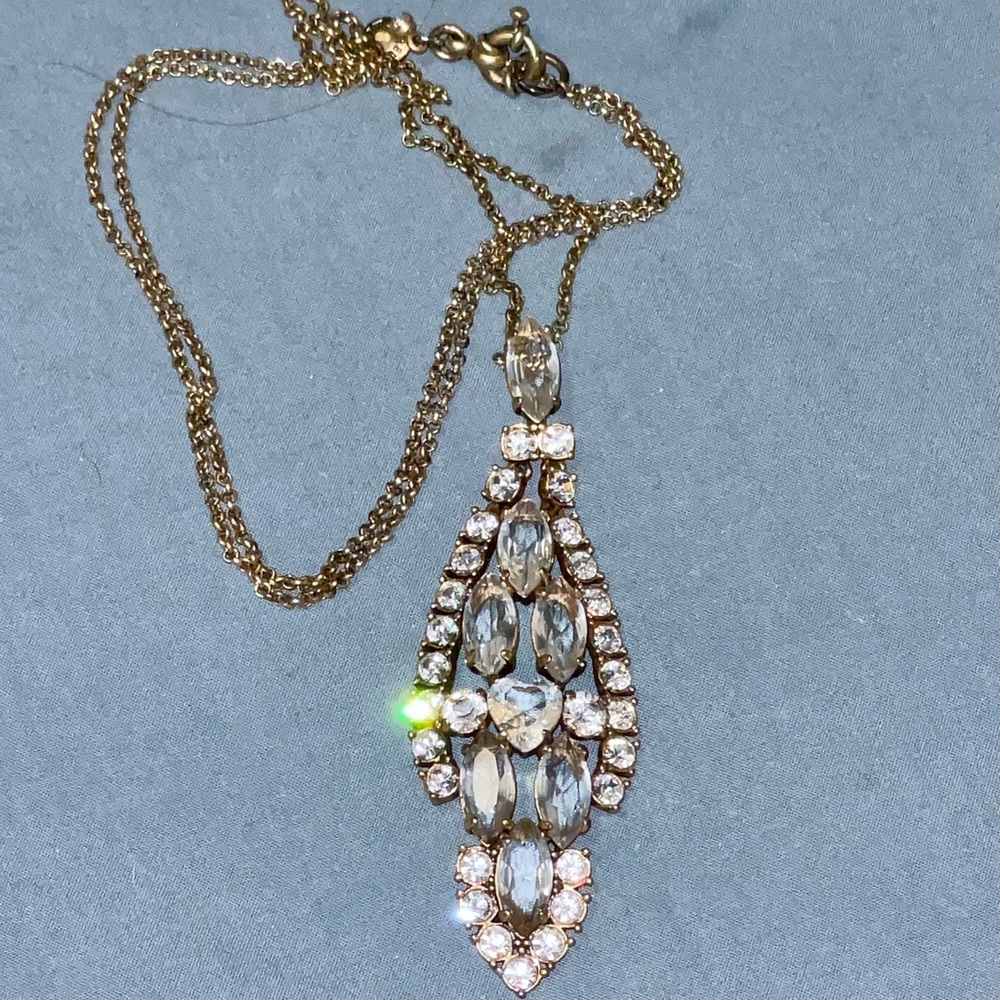 J Crew Crystal Pendant Necklace